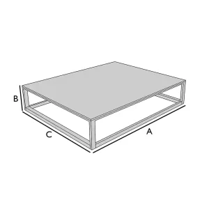 Housse de protection imperméable sur mesure pour table basse rectangulaire