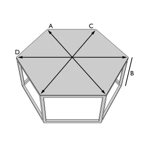 Bâche hexagonale