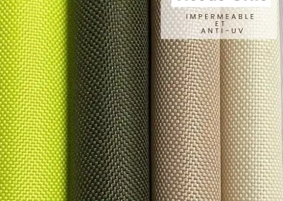 coussins sur mesure Unis : vert anis, vert olive, beige et beige clair