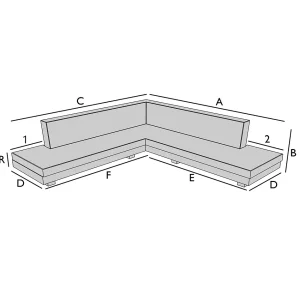 Bâche de protection pour salon de jardin d'angle