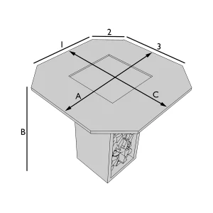 Bâche de protection pour brasero octogonal