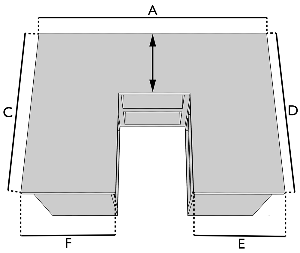 Bâche de protection pour bar en U