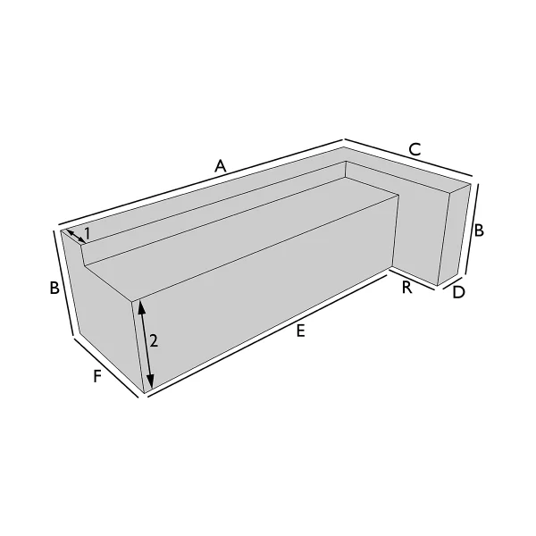 Bâche de protection pour bar d'angle