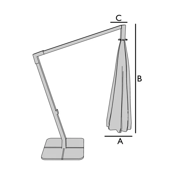 Housse pour parasol suspendu