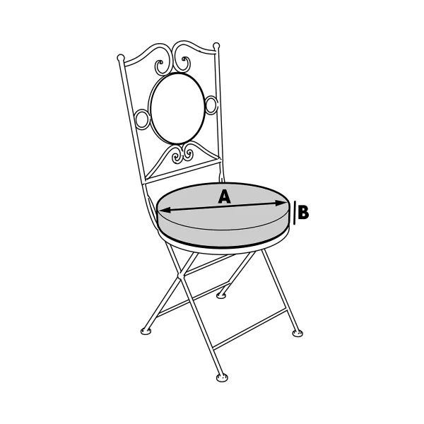Coussin Rond pour chaise de jardin