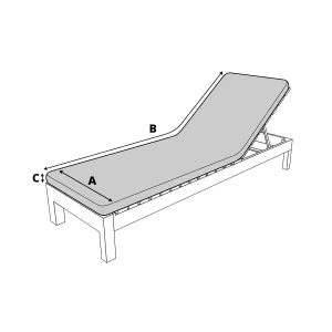 Coussin sur mesure pour bain de soleil 1 partie