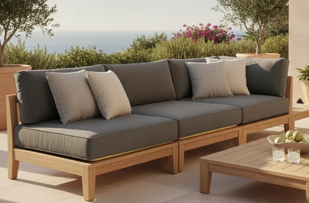 Coussin d'assise profonde pour canapé extérieur sur mesure - coussin assise profonde canape exterieur