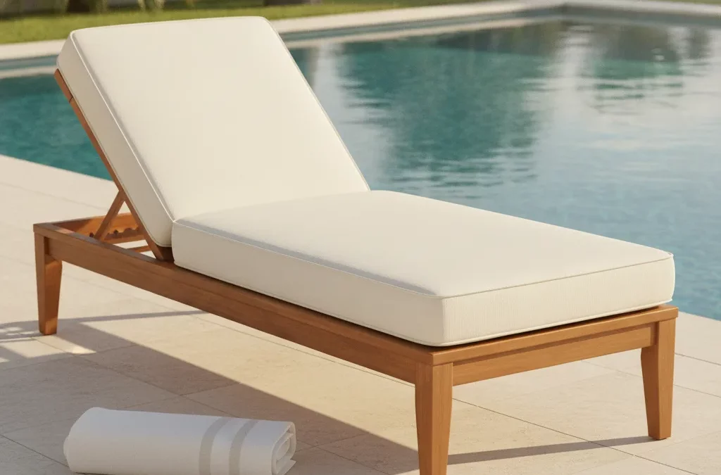 Coussin chaise longue sur mesure, confort au bord de l'eau - coussin chaise longue sur mesure