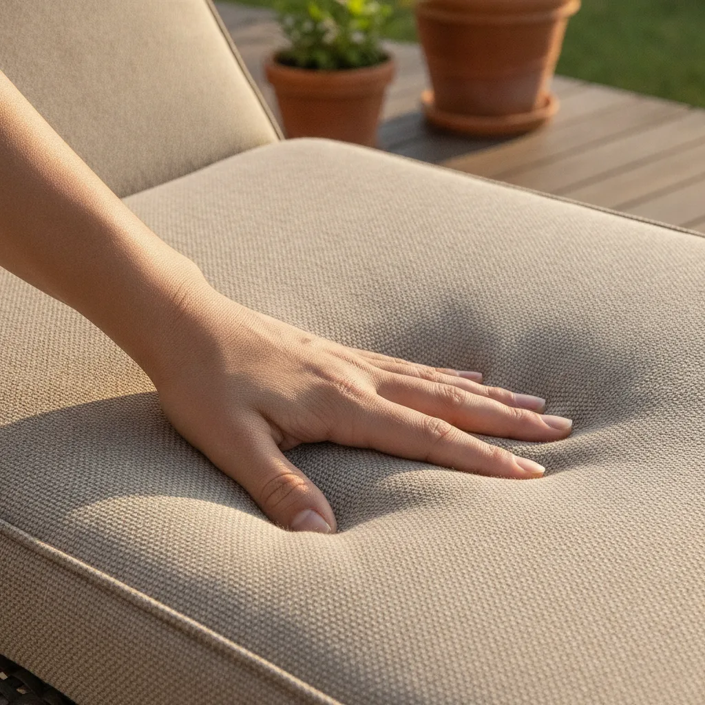 rembourrage coussin extérieur qui s'affaisse