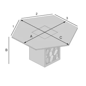 Housse de braséro hexagonal sur mesure
