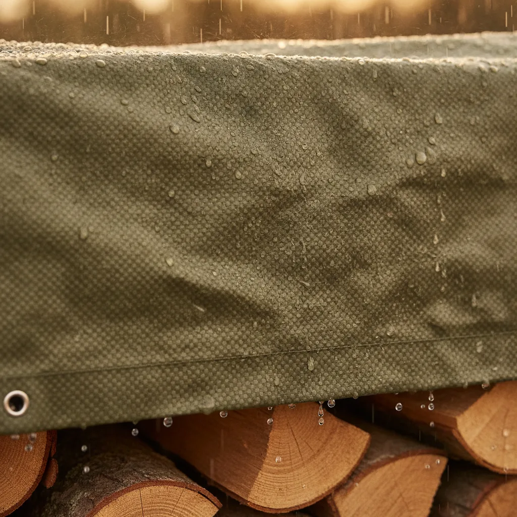 bâche pour bois de chauffage