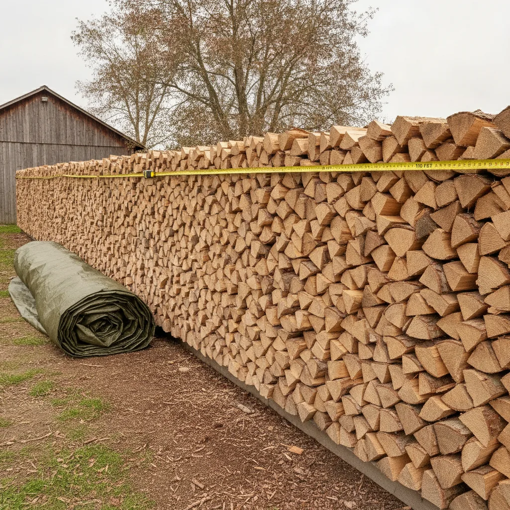 bâche pour bois de chauffage