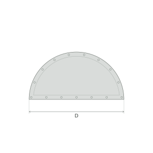 Bâche plate PVC demi-cercle sur mesure