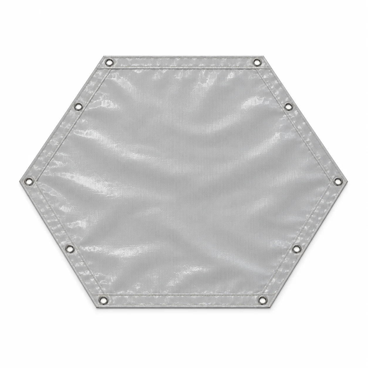 Bâche PVC hexagone symétrique grise