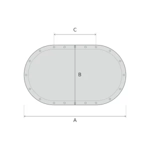 Bâche plate PVC ovale oblongue sur mesure