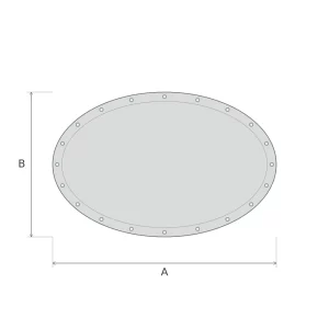 Bâche plate PVC ovale elliptique sur mesure