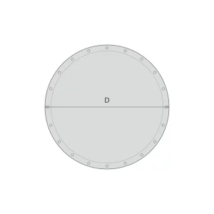 Bâche plate PVC ronde sur mesure