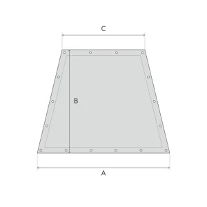 Bâche plate PVC trapèze sur mesure