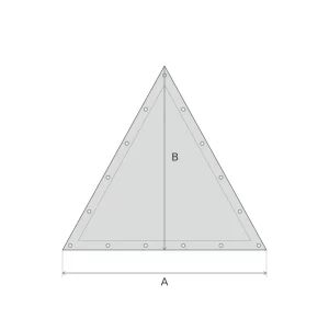 Bâche plate PVC triangle isocèle sur mesure