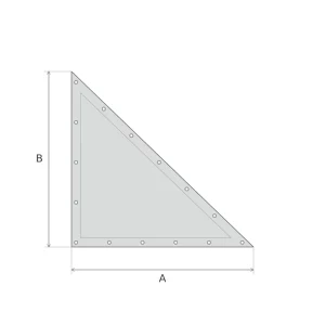 Bâche plate PVC triangle rectangle sur mesure