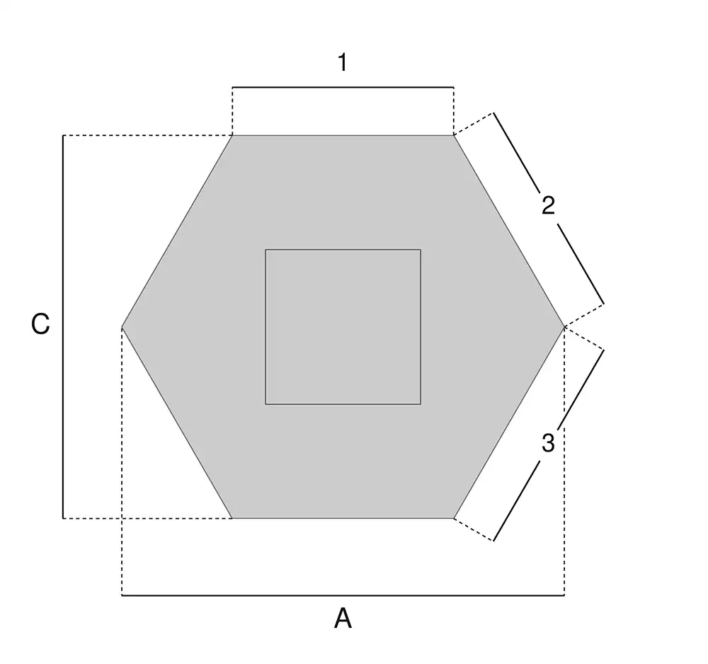 guide-mesures-housse-brasero-hexagonal Protecteur de table hexagonal