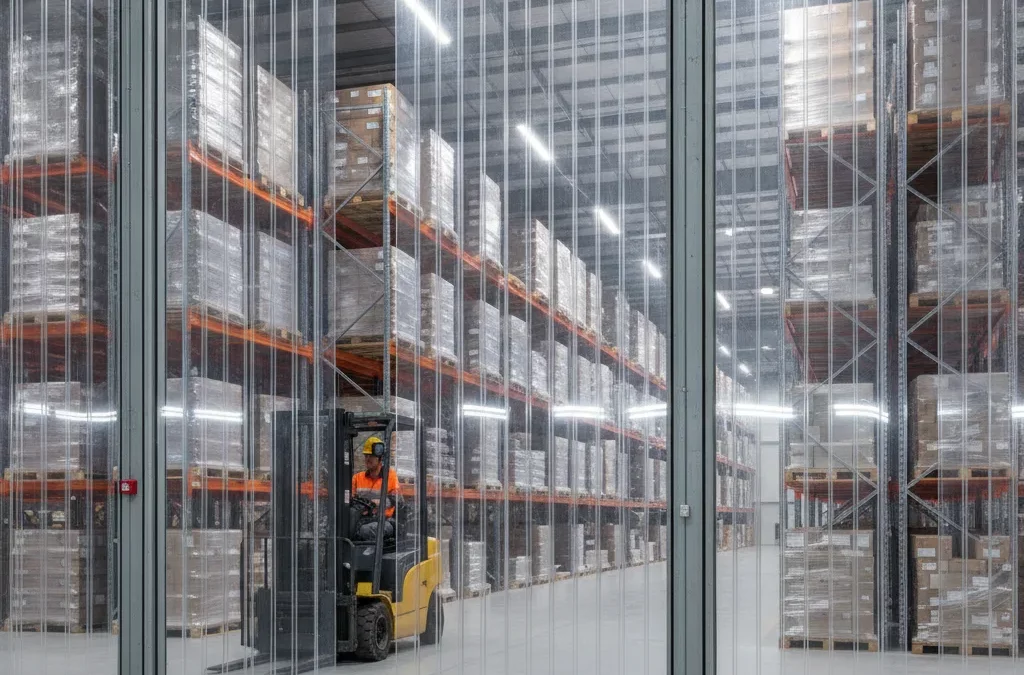 Rideau à lanières PVC sur mesure, guide d'achat 2026 - rideau lanieres pvc