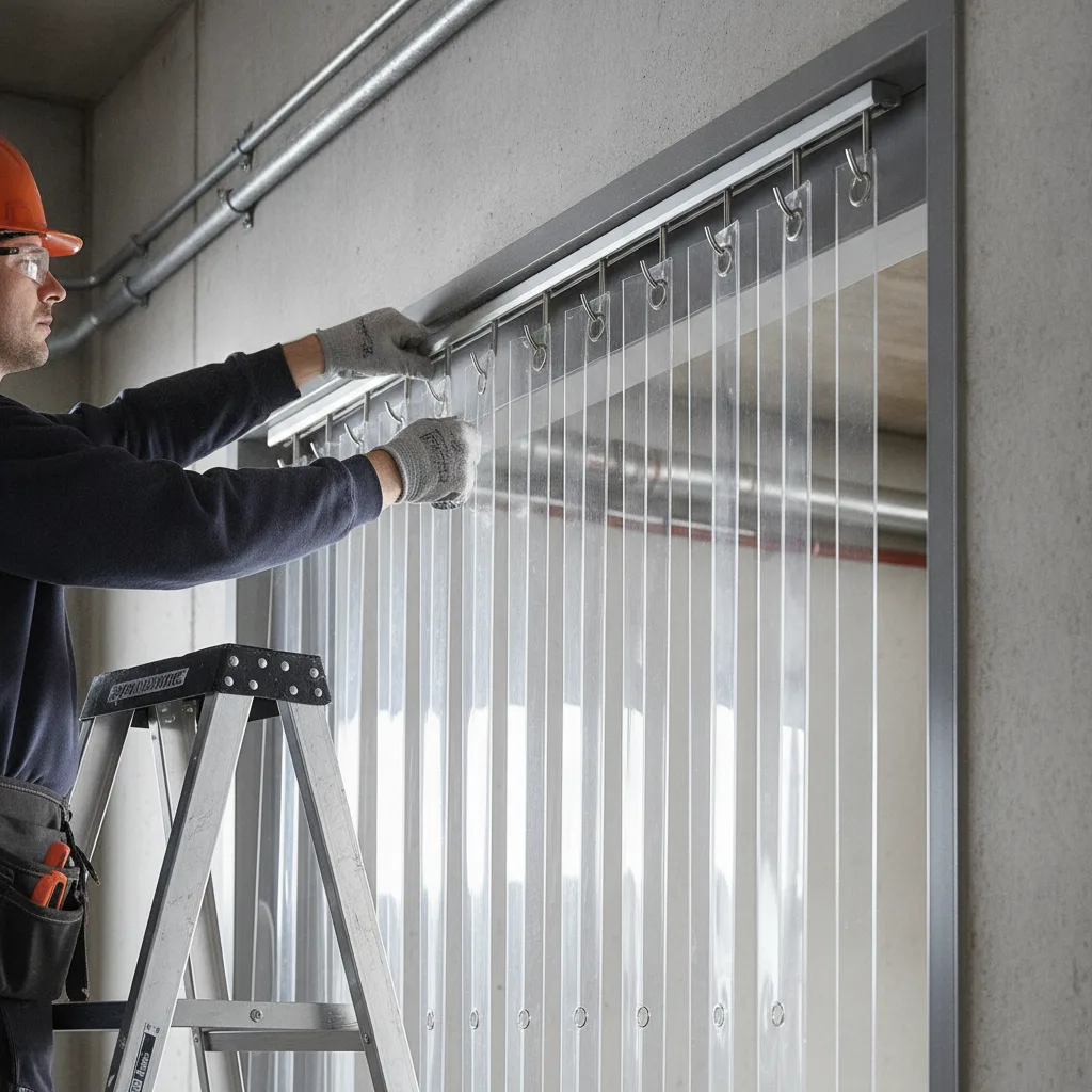 rideau à lanières PVC
